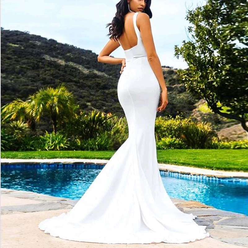 long train maxi dress