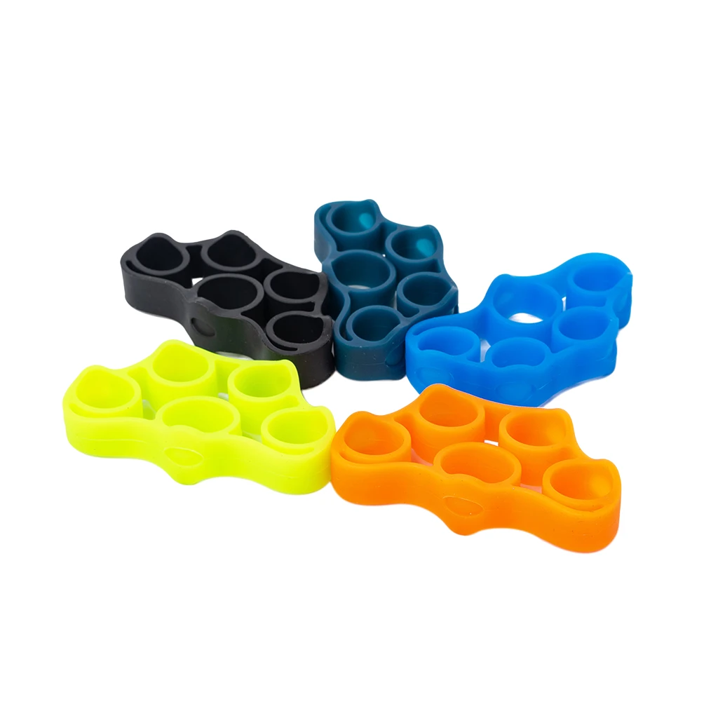 Pack of 5 Finger Trainer Exerciser Hand Resistance Bands for Guitar Piano Climbing Basketball