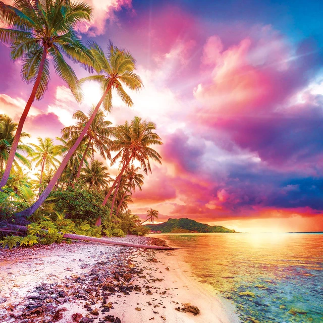 Colorful Beach Sunset Wallpaper