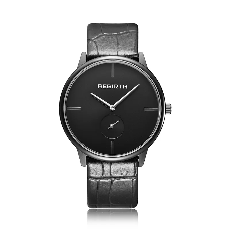 

Cross-Border for Quartz Watch round Two Needles Black Large Small Custom Processing Fashion for Men And Universal Watch