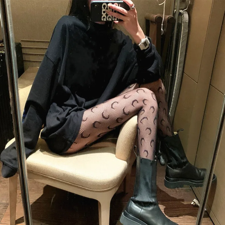 Japanese Style Women's Tights Summer Nylon Print Stockings Sexy Lingerie Female Hosiery Seamless Fishnet Mesh Pantyhose Tight |