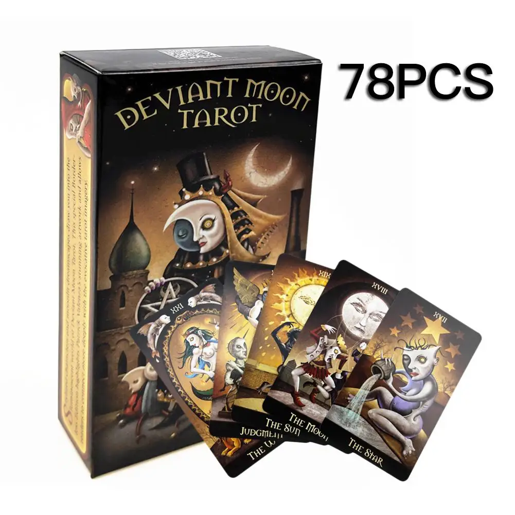 78 карт, английская настольная игра, Deviant Moon Tarot, английская версия, вечерние карты для использования и использования, использование карт Таро, игра для гадания