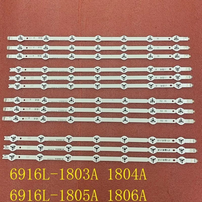 Kit 12Pcs Led Bar Per Panasonic Tx-55Asw754 Tx-55As650B 6916L-1803A 1804A 1805A 1806A 1739A Tx-55As650E Lc550Duf Vg F1 F2