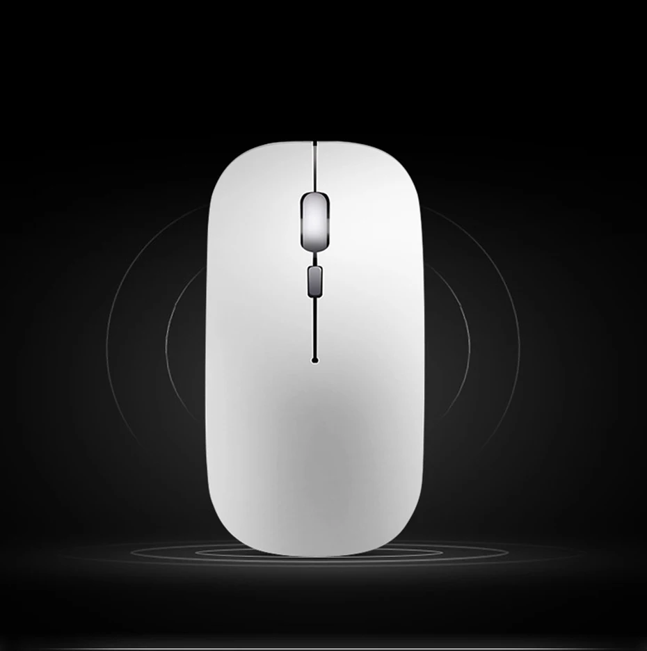 Ультратонкая 2,4 ГГц Bluetooth мышь, usb зарядка, Офисная Бесшумная беспроводная мышь для дома, офиса, компьютера, ноутбука, оптическая мышь