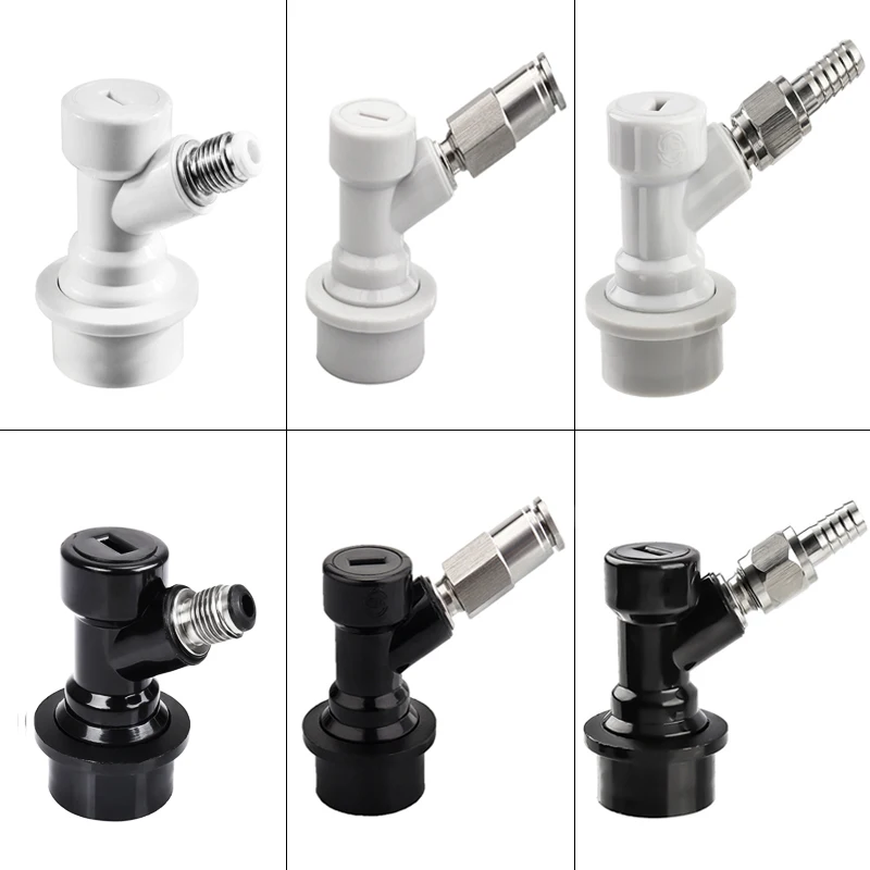 Ball Lock Disconnect Set Homebrew Beer Keg Disconnect Connector Barbed Liquid / Gas Dispenser Push-In Fit Swivel Nuts beverage dispenser faucet brewing faucet beer keg dispenser