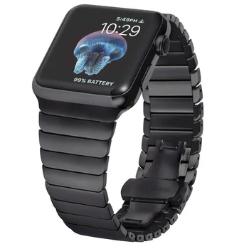 

Stainless Steel strap for Apple Watch band 44mm 40mm iWatch band 42mm/38mm Butterfly Metal Bracelet Apple Watch Serie 6 SE 5 4 3