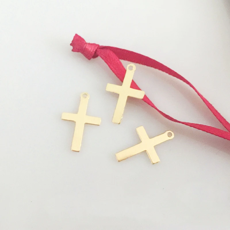 14K Gold Filled Cross Charm Gold Filled Cross Pendant DIY Jewelry Accessories Handmade Pendants Making Jewelry Findings