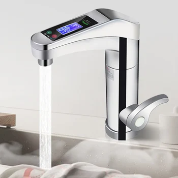 

500-3500W Instant Tap Touch Screen Adjustable Water Heater ABS Home Electric Faucet Digital Display Kitchen Hot Cold Rotatable