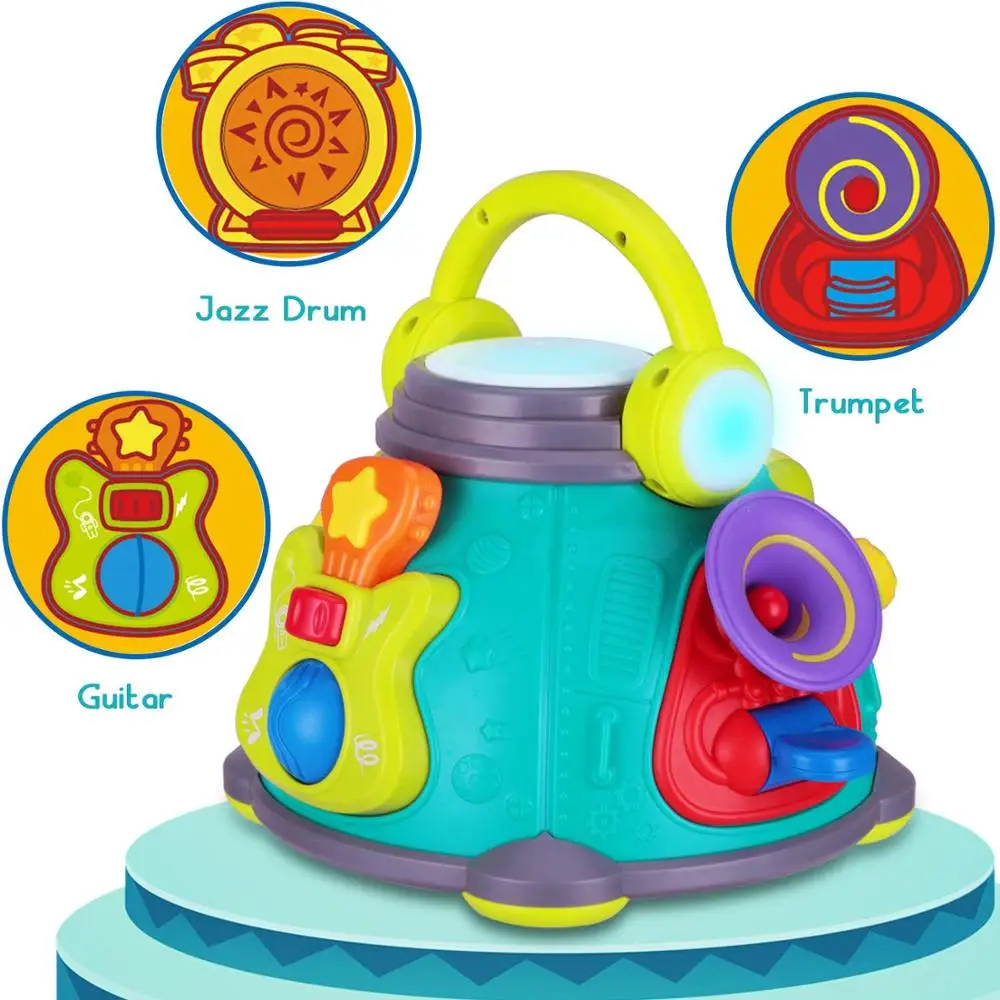  Baby Music Activity Cube Play Center Kids Musical Singing Sensory Toys Educational Rhyme Gift for 1