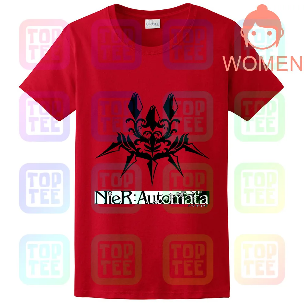 Women Red Jorha Insignia NieR Automata футболка размер США - Цвет: Women Red