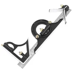 Règle 3 en 1 réglable multi combinaison 300mm, jeu de mesures, règle universelle, outils de rapporteur à Angle droit 