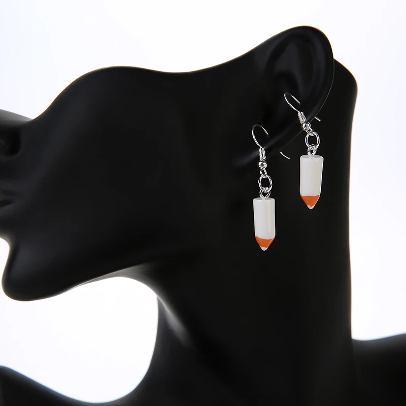 

1pair Cute Craft Small Pencil Drop Earrings Resin earring for Birthday Gift Child Girls Teens Jewelry Woman Jewelry