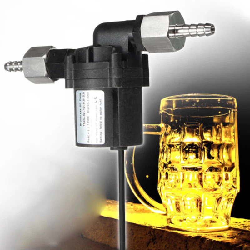 

1pc DC pump+2pcs quick couplers Beer Pump DC 12V Brewing Home Brew Work Mash Water Circulation Fluid Transfer