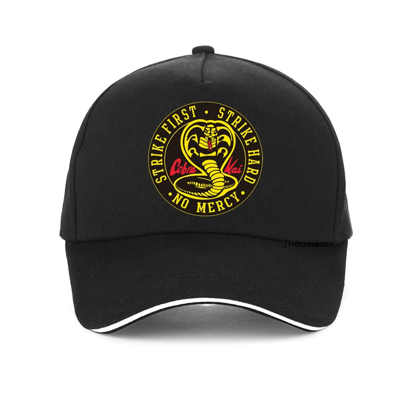 Fashion 100% Cotton Cobra men hat boxing Strike First Hard No Mercy 80s Karate Kid Movie Men's Baseball cap snapback | Аксессуары