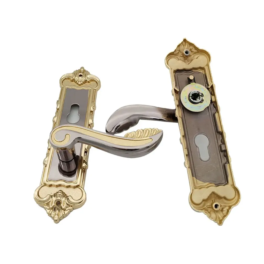 

Minimalist Aluminum Alloy Door Locks Continental Bedroom Interior Door Handle Lock Cylinder Security Mute Door Lock Household