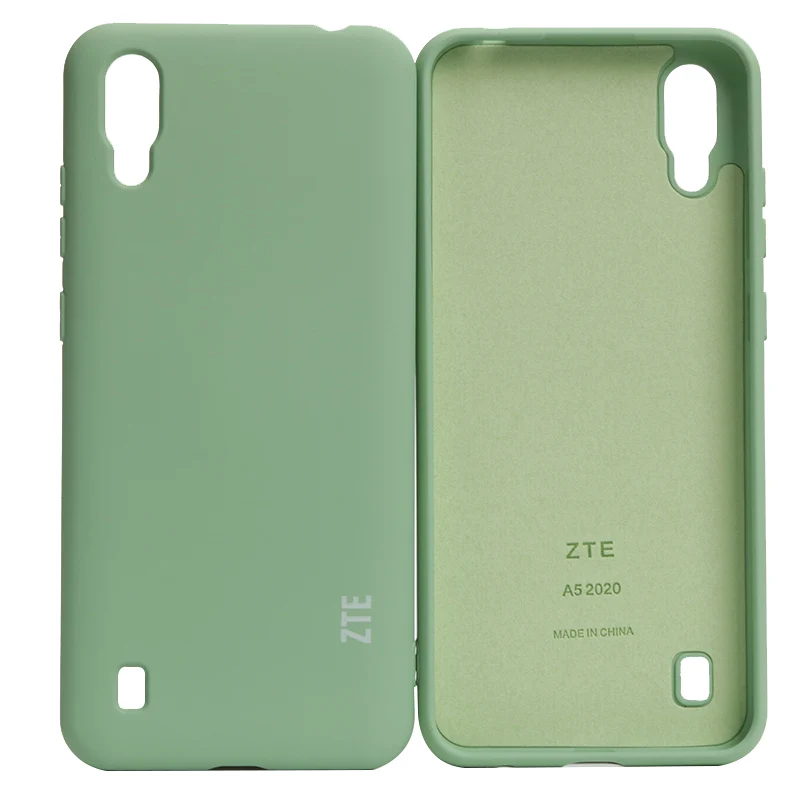 wallet phone case ZTE Blade A5 2020 Case High Quality Liquid Silicone Case Silky Soft-Touch Back Cover For ZTE A5 2020 Phone Shell cell phone lanyard pouch Cases & Covers