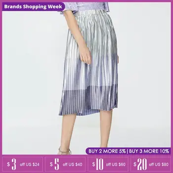 

Vero Moda Glossy Fabric Assorted Colors Pleated Skirt|31921G501