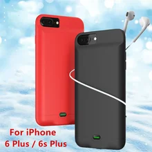 Чехол с аудио питанием s для iPhone 6S Plus, чехол для батареи для iPhone 6 Plus, внешний аккумулятор, чехол для зарядки аккумулятора, 5000 мАч, чехол для зарядного устройства