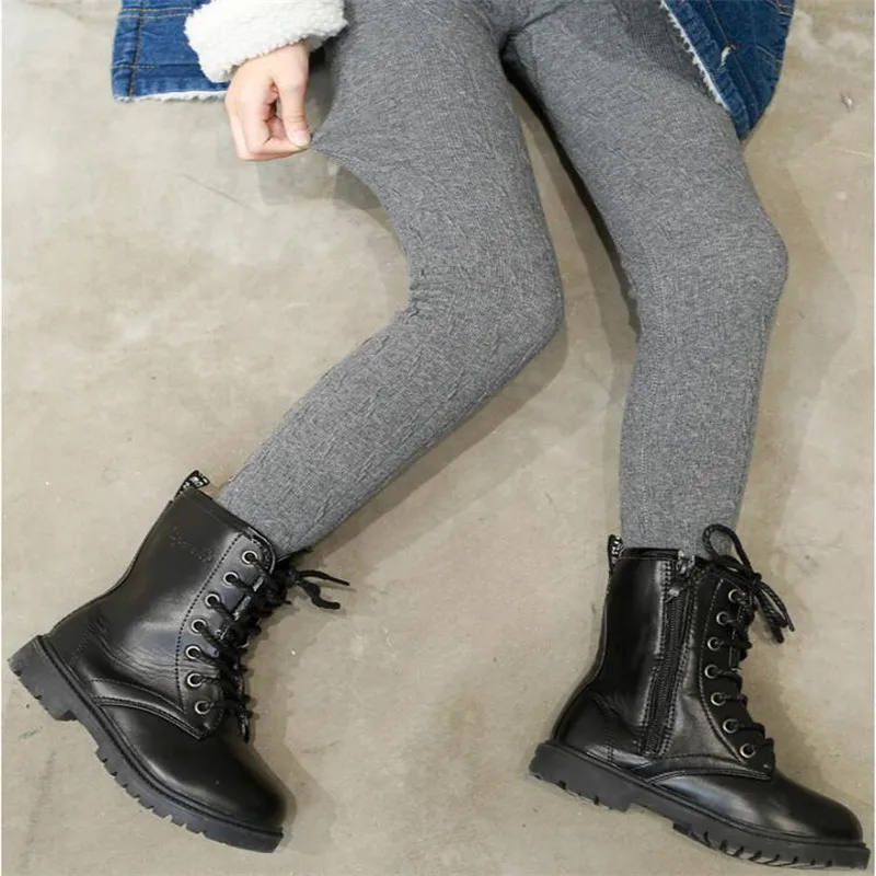 Fashion Winter Plus Velvet Thickening Leggings For Girls Pants Autumn Girls Slim Warm Trousers Children Clothing