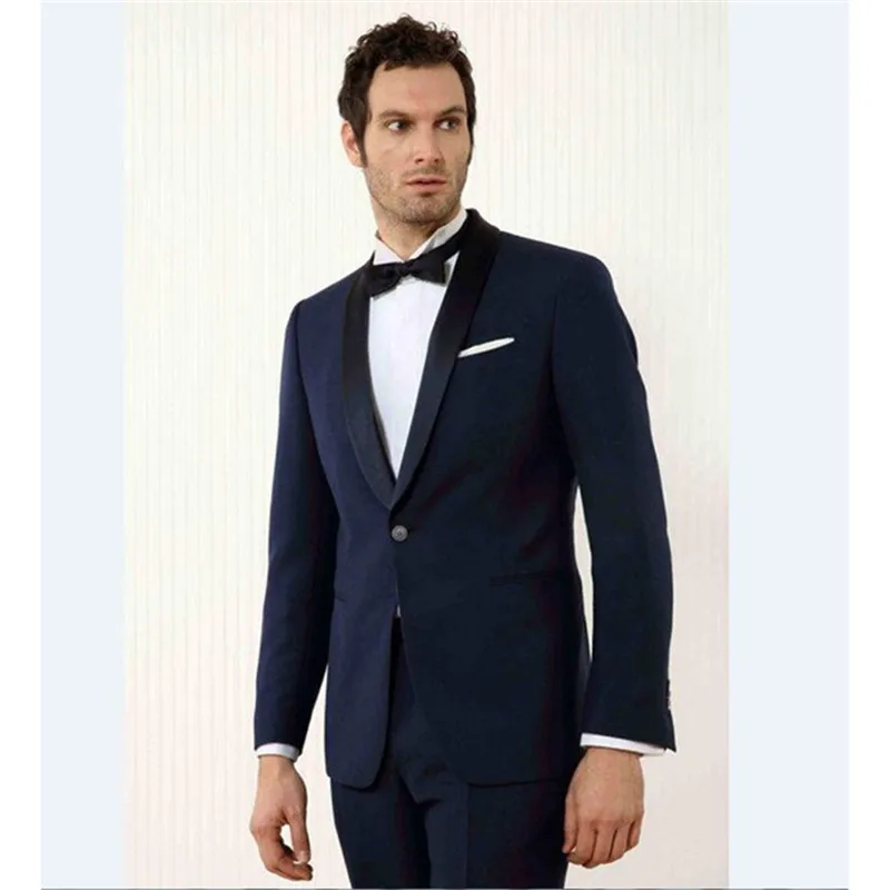 

Latest Coat Pant Designs Navy Blue Men Suit Classic Slim Fit mens Blazer Masculino Custom Tuxedo Suits Jacket+Pant