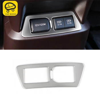 

CARMANGO for Lexus ES 2018 2019 ES200 ES300 ES260 Car Styling Rear Seat Cigarette Lighter Panel Cover Trim Frame Sticker Chrome