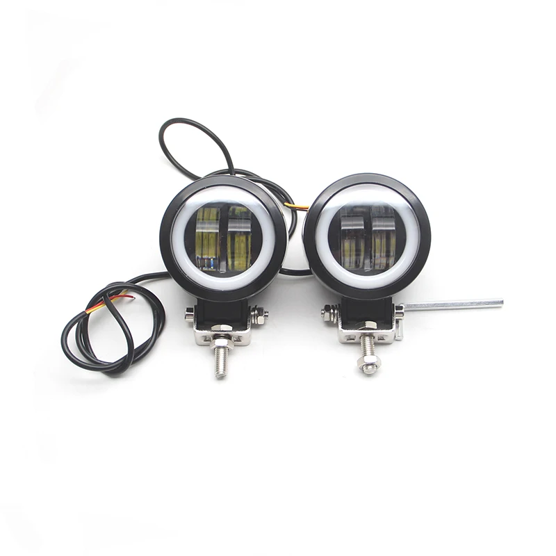 

ABS Motorcycle Fog Light Work Light Round Portable Spotlights Offroad Driving Car Black 1 pcs 1 pair