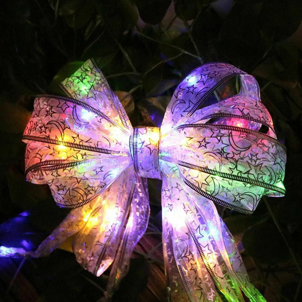 

2pcs USB LED Ribbon String Light Waterproof Fairy Light Christmas Tree DIY Party In/Outdoor Hanging Decor Warm White Colorful