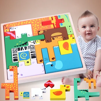 

Animal Stereo Puzzle Early Educational Toy 3D Puzzles Games and Puzzles Birhday Gift 2019 New Arrival