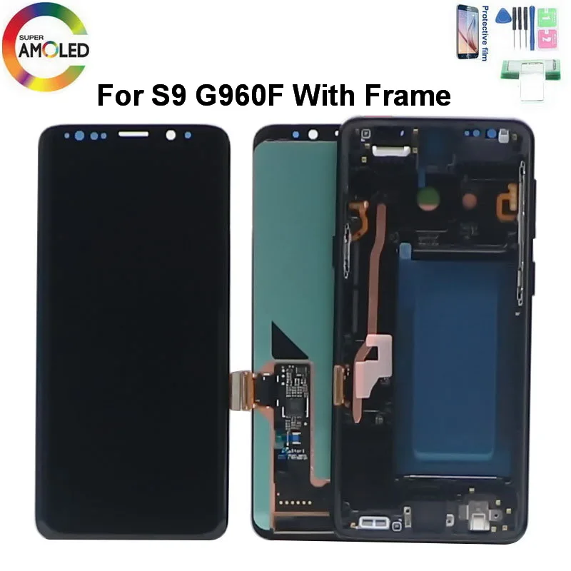Оригинальный дисплей для Samsung Galaxy S9 G960 G960F ЖК с сенсорным экраном дигитайзер G960U G960A мертвой Пиксельной