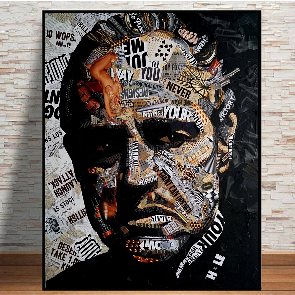 

Godfather newspaper movie posters and prints wall art pop canvas painting wall pictures for family Cuadros room decoration poste