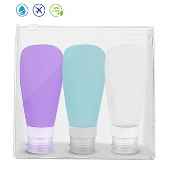

60ml 90ml Portable Silicone Refillable Bottle Travel Packing Press For Hand Sanitizer Gel Shampoo Cosmetic Squeze Containers