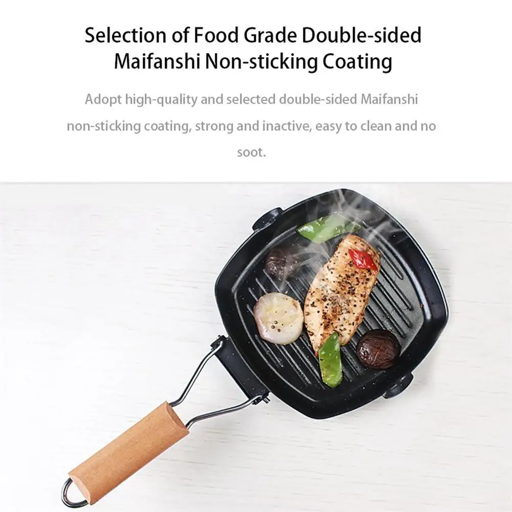20*20 см Кастрюля для бифштексов полосатая сковорода жареный стейк специальный горшок камень майфан антипригарное покрытие горшок лопуха Жарка Бытовая кастрюля газ