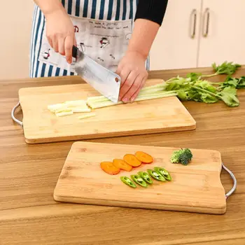 

Natural Bamboo Cutting Board For Wood Kitchen Non-slip Chopping Vegetable Meat Tools Cooking Household New Kitchen Board Bo S1D3