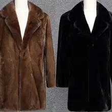 Осенняя кожаная куртка из искусственного меха норки, Мужская зимняя утолщенная теплая меховая кожаная куртка, мужские свободные куртки, модные B222