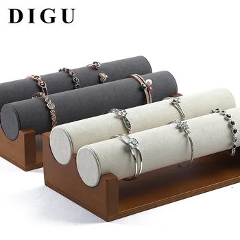 

Solid wood single layer bracelet frame three-layer bracelet stand watch display props bracelet hair ring rope jewelry rack