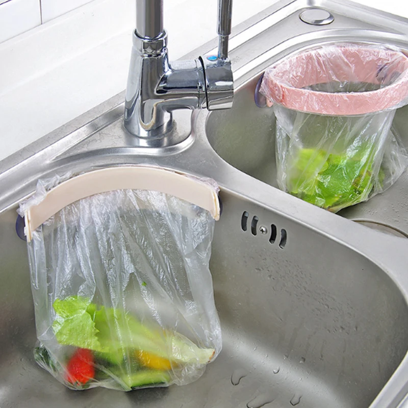 Корзина для мусора Кухня держатель мусорного пакета сумка для хранения держатель всасывания стены мусора присоска контейнер бытовой оборудование для очистки