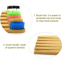 Экологичная бамбуковая зубная щетка с деревянной трубкой чехол портативная зубная щетка бамбуковая коробка набор YUF99