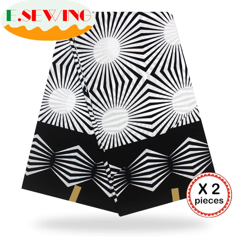 Африканская восковая ткань с принтом Анкара для шитья Анкара африканская ткань 12 ярдов нигерийская хлопковая ткань Гана для платья 9025