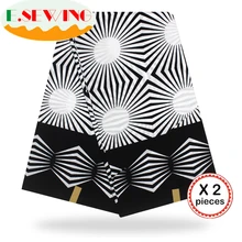 Африканская восковая ткань с принтом Анкара для шитья Анкара африканская ткань 12 ярдов нигерийская хлопковая ткань Гана для платья 9025