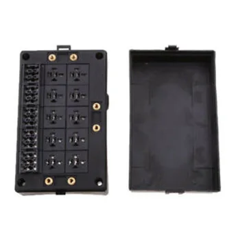 

Accessories Fuse Box Black Relay Socket Holder Dust-proof 19.5x12x4.5cm