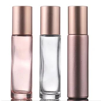 

5pcs/lot Pink Golden Rose Roller Bottle Essential Oil Bottle Lipgloss Tube Container Eye Gel Roller Bottle In Stock!