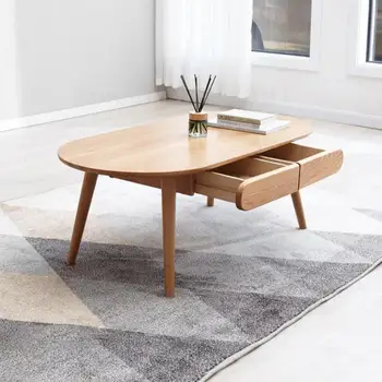 

Tea Table Nordic Oak Environmental Protection Coffee Table Modern Simple Living Room Creative Tea