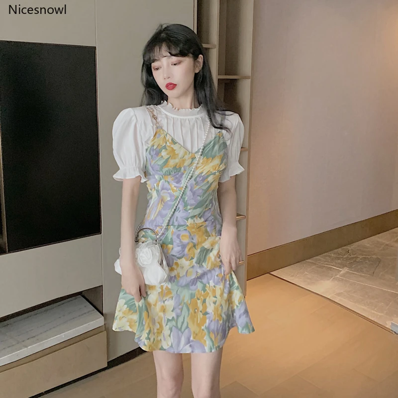 dungaree dress with shirt