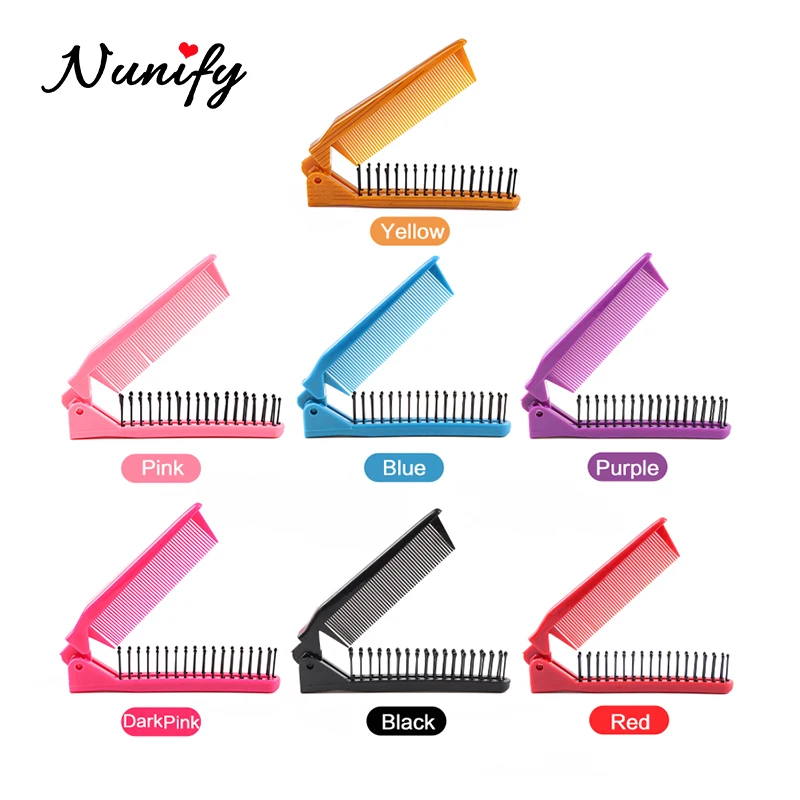 Nunify расческа, антистатические наборы для укладки, складные расчески для волос, парикмахерские инструменты, скользкая расческа для волос, портативная расческа для путешествий, для домашнего использования