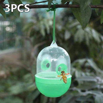

3pcs Portable Wasp Trap Kill Pest Insect Mosquito Killer Fly Trap Reject Hornet Catcher Hanging on Tree Garden Tools Bee Trapper