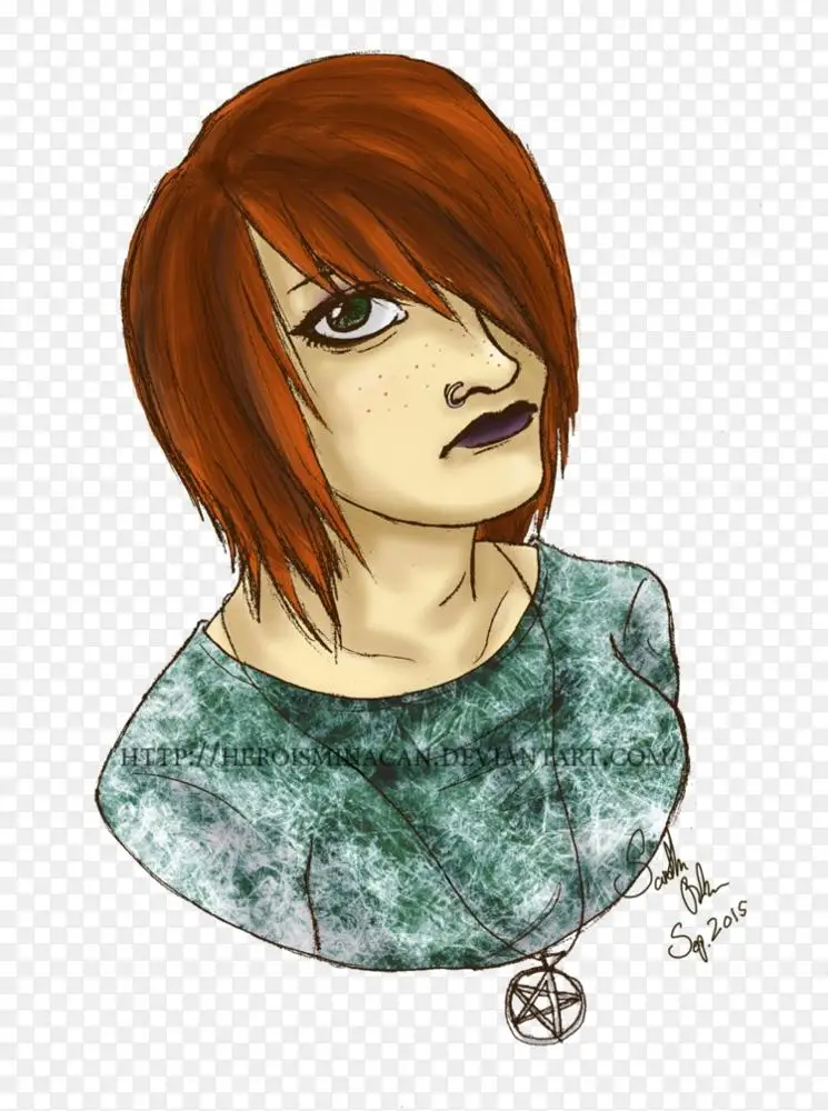 染发红发棕色头发卡通-头发