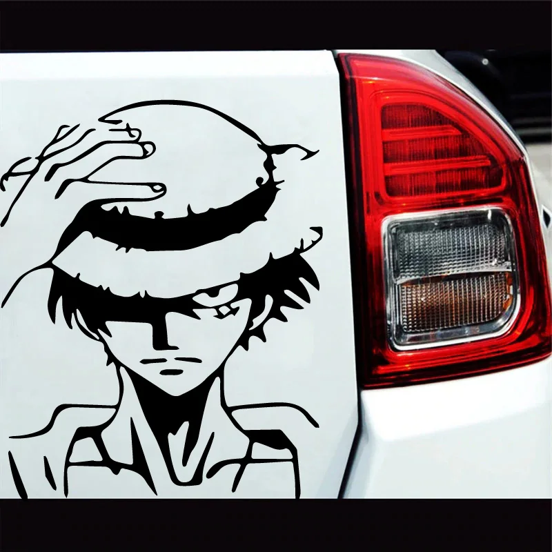 

Classic Design Monkey Luffy Car Stickers Styling Cover Scratches Windshield Bumper Window Waterproof Decoration Decal PVC12*14cm