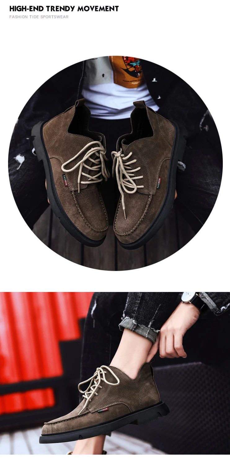 Зимняя мужская Повседневная Теплая обувь водонепроницаемые кожаные удобные мужские ботинки на плоской подошве обувь на шнуровке модные уличные мужские кроссовки