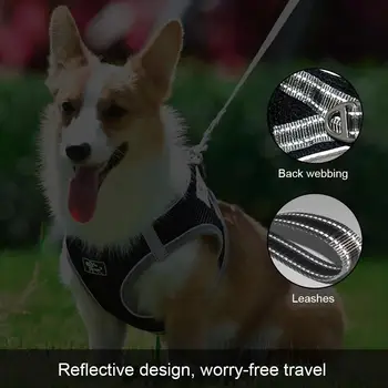 

Strap Soft Breathable Comfortable Dog Lash Dogs Chest Strap Dog Harness Dog Walking Lash Pet Vest