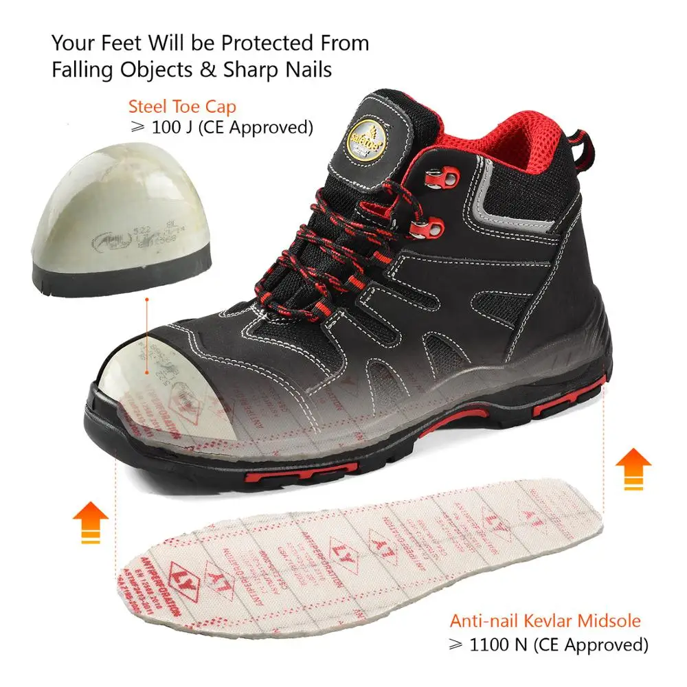 Safetoe Safety Shoes Steel Toe Cap Summer Breathable Lightweight Anti Smashing Stab Resistant Boots Casual Site Shoes Gift Work Safety Boots Aliexpress